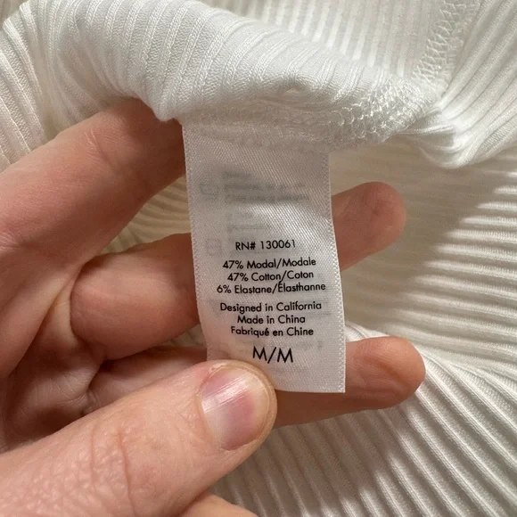 L*SPACE Ribbed White Scoop Neck Dress Size Medium VGUC - Picture 4 of 4